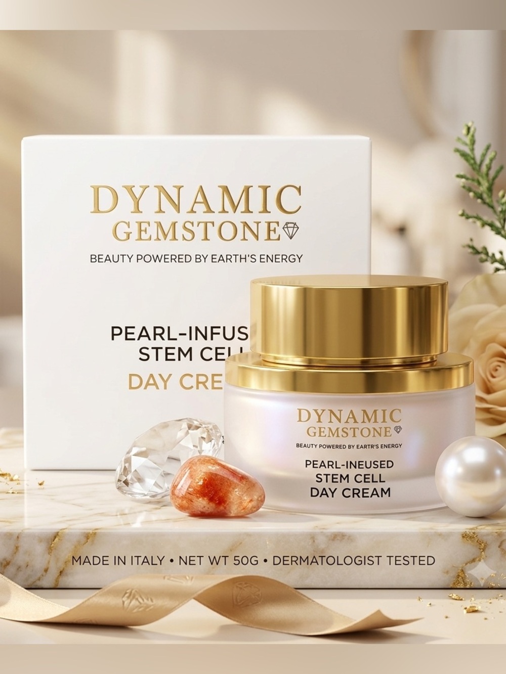 Dynamic Gemstone Pearl-Infused Stem Cell Day Cream - Retail $550
